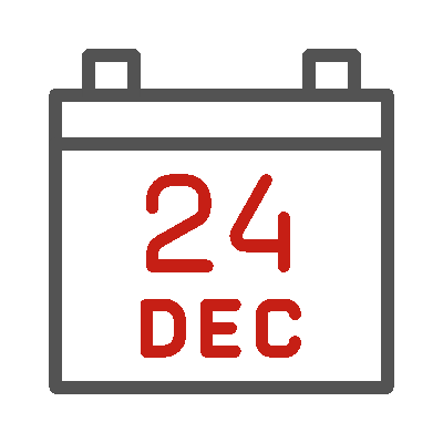 wired outline 2947 calendar christmas eve hover flutter