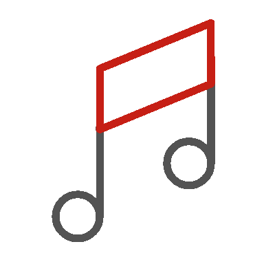 wired outline 43 music note hover bounce